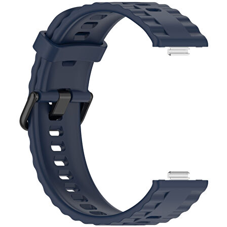 Huawei Watch Fit 4/Fit 4 Pro/Fit 3 Kordon Silikon Dalga Desen Şerit Kordon 23 (Fit/Fit2 Uyumlu Değildir)