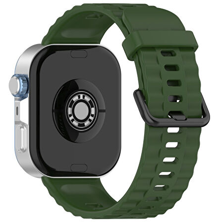 Huawei Watch Fit 4/Fit 4 Pro/Fit 3 Kordon Silikon Dalga Desen Şerit Kordon 23 (Fit/Fit2 Uyumlu Değildir)