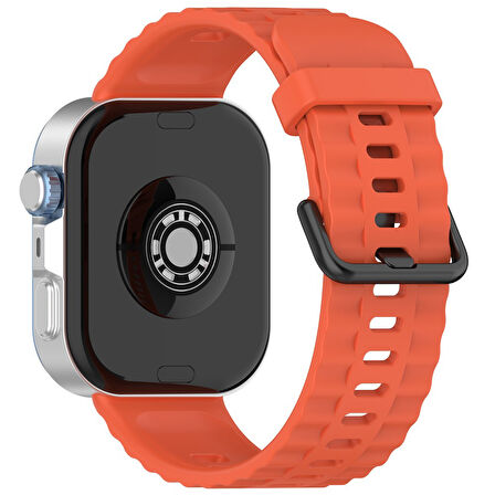 Huawei Watch Fit 4/Fit 4 Pro/Fit 3 Kordon Silikon Dalga Desen Şerit Kordon 23 (Fit/Fit2 Uyumlu Değildir)