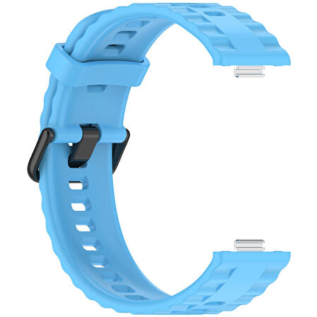 Huawei Watch Fit 4/Fit 4 Pro/Fit 3 Kordon Silikon Dalga Desen Şerit Kordon 23 (Fit/Fit2 Uyumlu Değildir)