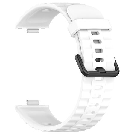 Huawei Watch Fit 4/Fit 4 Pro/Fit 3 Kordon Silikon Dalga Desen Şerit Kordon 23 (Fit/Fit2 Uyumlu Değildir)