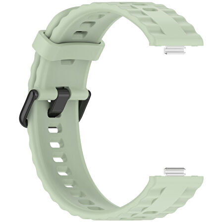 Huawei Watch Fit 4/Fit 4 Pro/Fit 3 Kordon Silikon Dalga Desen Şerit Kordon 23 (Fit/Fit2 Uyumlu Değildir)