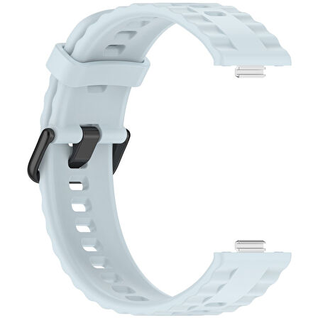 Huawei Watch Fit 4/Fit 4 Pro/Fit 3 Kordon Silikon Dalga Desen Şerit Kordon 23 (Fit/Fit2 Uyumlu Değildir)