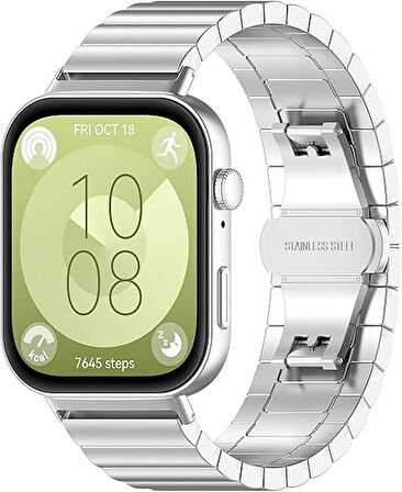 Huawei Watch Fit 4/Fit 4 Pro/Fit 3 Kordon Baklalı Metal Kordon