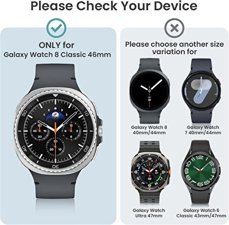 Samsung Galaxy Watch 8 Classic 46mm Kolay Uygulama Aparatlı Cam Ekran Koruyucu