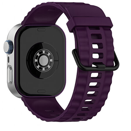 Huawei Watch Fit 4/Fit 4 Pro/Fit 3 Kordon Silikon Dalga Desen Şerit Kordon 23 (Fit/Fit2 Uyumlu Değildir)