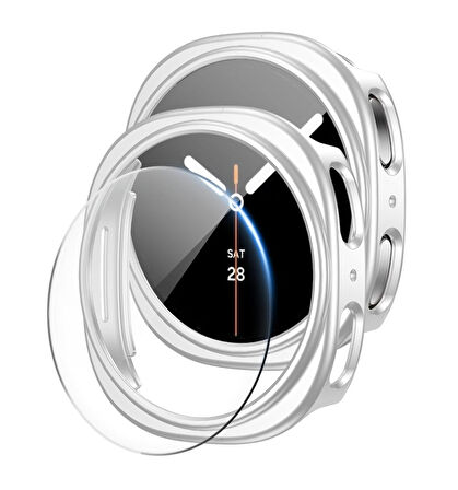 Samsung Galaxy Watch 8 44mm Sert PC Kasa ve Ekran Koruyucu 14