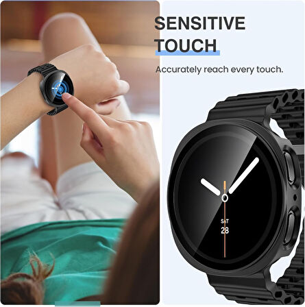 Samsung Galaxy Watch 8 40mm Sert PC Kasa ve Ekran Koruyucu 14
