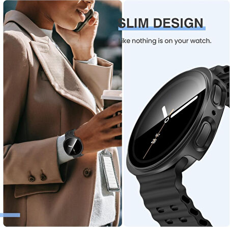 Samsung Galaxy Watch 8 40mm Sert PC Kasa ve Ekran Koruyucu 14