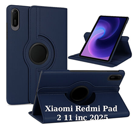 Xiaomi Redmi Pad 2 11inç 2025 Kılıf Dönen Tablet Kilifi Ekran Koruyucu+Kalem