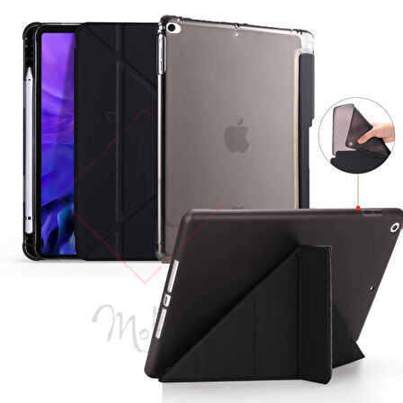 Apple iPad Air 3 10.5 Kılıf Kalem Bölmeli Trifolding Case A2152 A2123 A2153 A2154