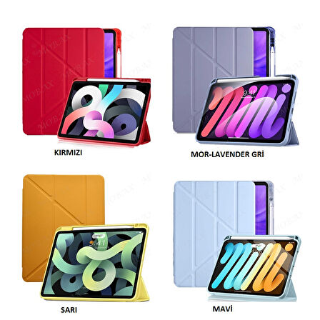 Apple iPad Air 3 10.5 Kılıf Kalem Bölmeli Trifolding Case A2152 A2123 A2153 A2154