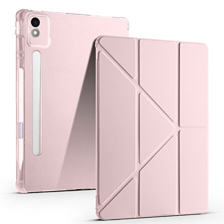 Lenovo Idea Tab Pro 12.7inç TB-373FU Kılıf Kalem Bölmeli Trifolding Case