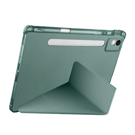 Lenovo Idea Tab Pro 12.7inç TB-373FU Kılıf Kalem Bölmeli Trifolding Case