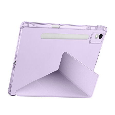 Lenovo Idea Tab Pro 12.7inç TB-373FU Kılıf Kalem Bölmeli Trifolding Case