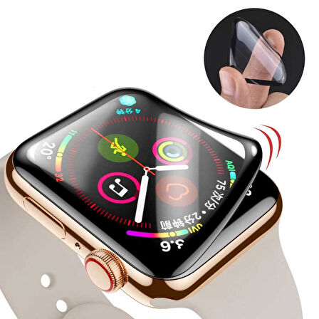 Apple Watch 7/8/9 41mm Full Ekran PPMA Kolay Uygulama Aparatlı Nano Saat Koruyucu