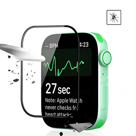 Apple Watch 7/8/9 41mm Full Ekran PPMA Kolay Uygulama Aparatlı Nano Saat Koruyucu