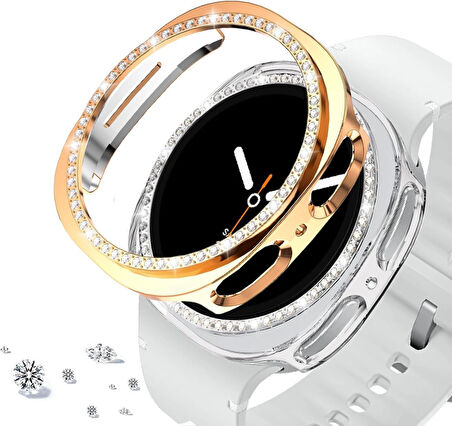 Samsung Galaxy Watch 8 40mm TEK SIRA Taşlı Kasa Koruyucu (Ekran Koruyucusuz) TEKSIRA