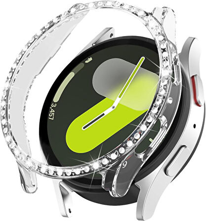 Samsung Galaxy Watch 8 40mm TEK SIRA Taşlı Kasa Koruyucu (Ekran Koruyucusuz) TEKSIRA