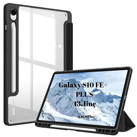 Samsung Galaxy Tab S10 FE+ Plus 13.1inç Kılıf Grafiti Şeffaf Kalem Bölmeli X620 X626