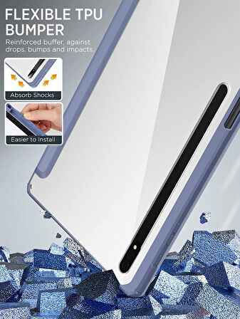 Samsung Galaxy Tab S10 FE+ Plus 13.1inç Kılıf Grafiti Şeffaf Kalem Bölmeli X620 X626