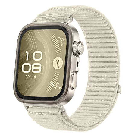 Huawei Watch Fit 4/Fit 4 Pro/Fit 3 Kordon Dalgalı Cırt Cırt Hasır Kordon