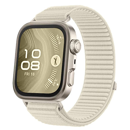 Huawei Watch Fit 4/Fit 4 Pro/Fit 3 Kordon Dalgalı Cırt Cırt Hasır Kordon