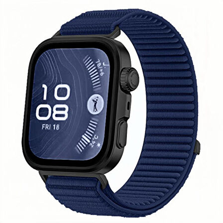 Huawei Watch Fit 4/Fit 4 Pro/Fit 3 Kordon Dalgalı Cırt Cırt Hasır Kordon
