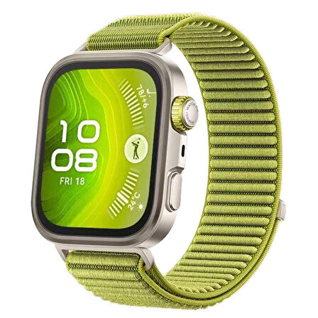 Huawei Watch Fit 4/Fit 4 Pro/Fit 3 Kordon Dalgalı Cırt Cırt Hasır Kordon