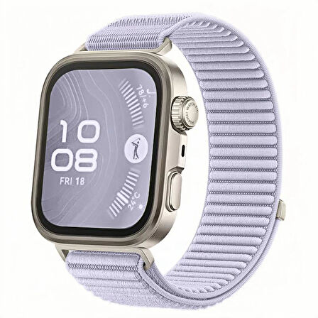 Huawei Watch Fit 4/Fit 4 Pro/Fit 3 Kordon Dalgalı Cırt Cırt Hasır Kordon