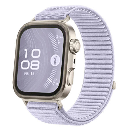 Huawei Watch Fit 4/Fit 4 Pro/Fit 3 Kordon Dalgalı Cırt Cırt Hasır Kordon