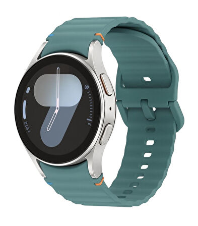 Samsung Galaxy Watch 4 5 6 7 FE 40 44 Classic 42 43 46 47 mm Kordon Dekoratif Örgü Çizgili Spor Silikon Kayış