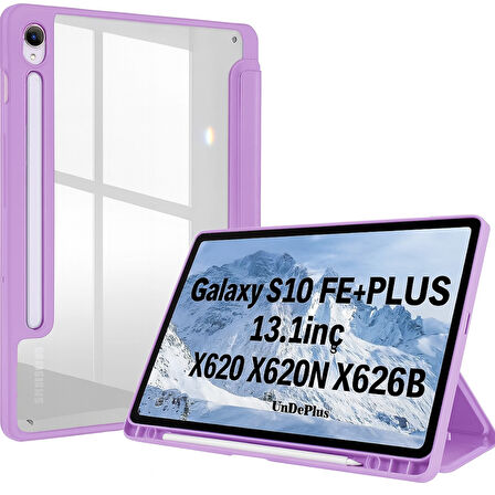 Samsung Galaxy Tab S10 FE+ Plus 13.1inç Kılıf Grafiti Şeffaf Kalem Bölmeli X620 X626