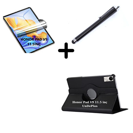 Honor Pad V9 11.5 inç Kılıf Dönen Tablet Kilifi Ekran Koruyucu+Kalem
