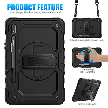 Samsung Galaxy Tab S10 FE+ Plus 13.1inç Kılıf Defender Askılı Pars Case Fuji X620 X626