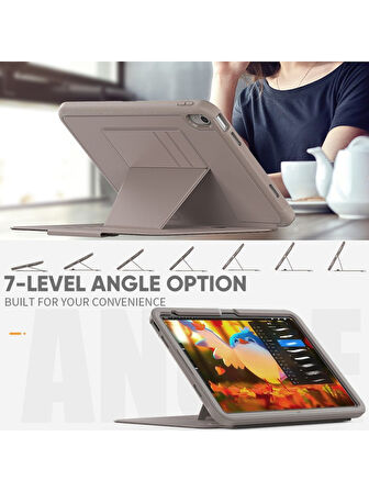Apple iPad Air 11inç M2/M3 2025-2024 Kılıf Multifunction Leather Case