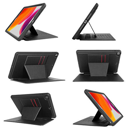 Apple iPad Pro 11inç M4 2024 Kılıf Multifunction Leather Case A2228 A2068 A2230 A2231