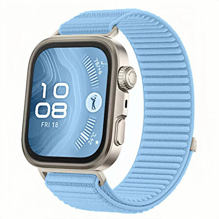 Huawei Watch Fit 4/Fit 4 Pro/Fit 3 Kordon Dalgalı Cırt Cırt Hasır Kordon