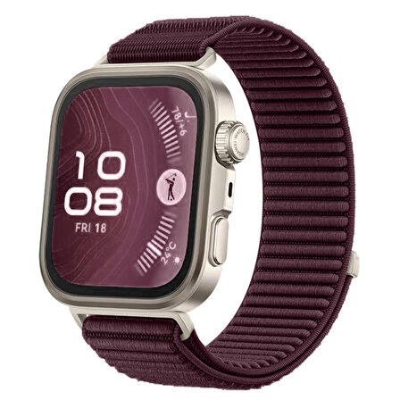 Huawei Watch Fit 4/Fit 4 Pro/Fit 3 Kordon Dalgalı Cırt Cırt Hasır Kordon