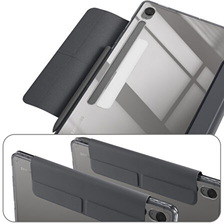 Samsung Galaxy Tab S10 Lite FE/S10/S9 FE/S9 Kılıf Çift Magnetik Kapak Arka Sert Multi SkinPro Case