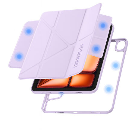 Samsung Galaxy Tab S10 Lite FE/S10/S9 FE/S9 Kılıf Çift Magnetik Kapak Arka Sert Multi SkinPro Case