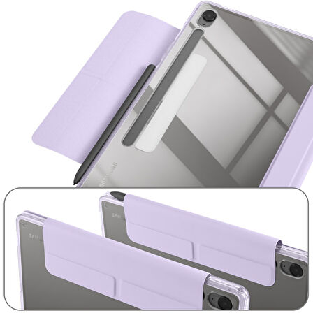 Samsung Galaxy Tab S10 Lite FE/S10/S9 FE/S9 Kılıf Çift Magnetik Kapak Arka Sert Multi SkinPro Case