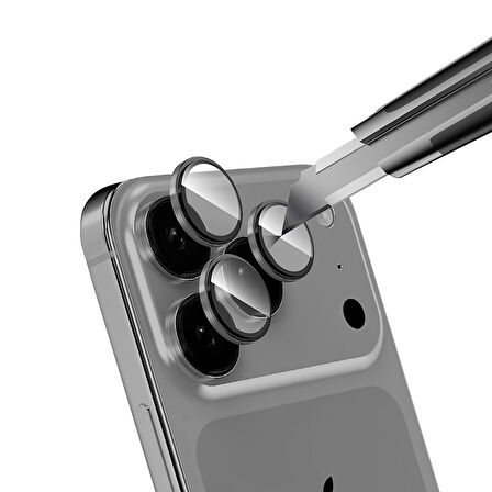 Apple iPhone 17 Pro Işık Yansıma Önleyici 0.3mm AR Kaplama Mikro Kamera Lens Koruyucu