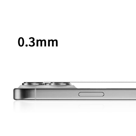 Apple iPhone 17 Pro Işık Yansıma Önleyici 0.3mm AR Kaplama Mikro Kamera Lens Koruyucu