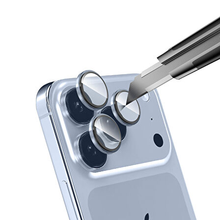 Apple iPhone 17 Pro Işık Yansıma Önleyici 0.3mm AR Kaplama Mikro Kamera Lens Koruyucu