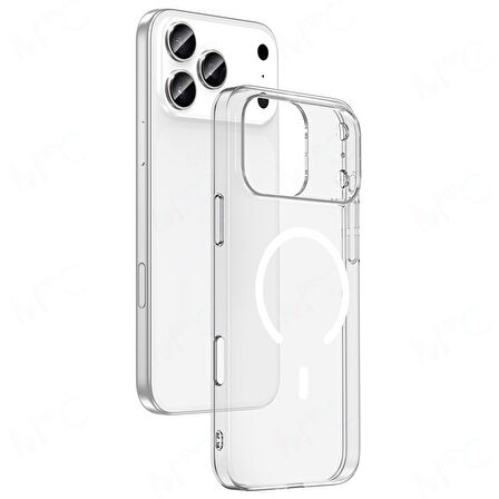 Apple iPhone 17 Pro Max için Magsafe ile uyumlu Kılıf Ultra İnce Sert PC Uyumlu Açık Porto Kapak