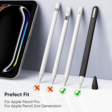 Apple Pencil Pro & Apple Pencil 2. Nesil için Uyumlu Koruyucu Esnek Silikon Kılıf (KALEM DEĞİLDİR!)