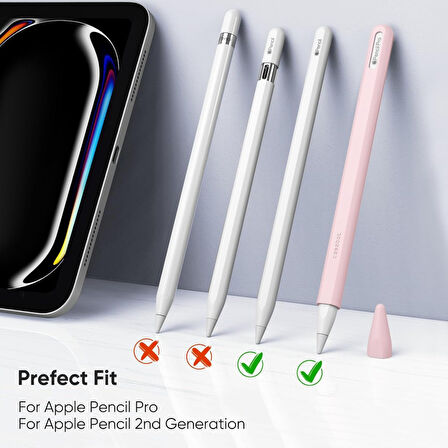 Apple Pencil Pro & Apple Pencil 2. Nesil için Uyumlu Koruyucu Esnek Silikon Kılıf (KALEM DEĞİLDİR!)