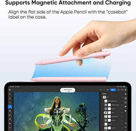 Apple Pencil Pro & Apple Pencil 2. Nesil için Uyumlu Koruyucu Esnek Silikon Kılıf (KALEM DEĞİLDİR!)