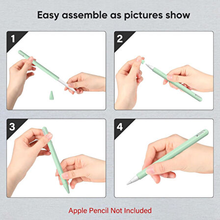 Apple Pencil Pro & Apple Pencil 2. Nesil için Uyumlu Koruyucu Esnek Silikon Kılıf (KALEM DEĞİLDİR!)